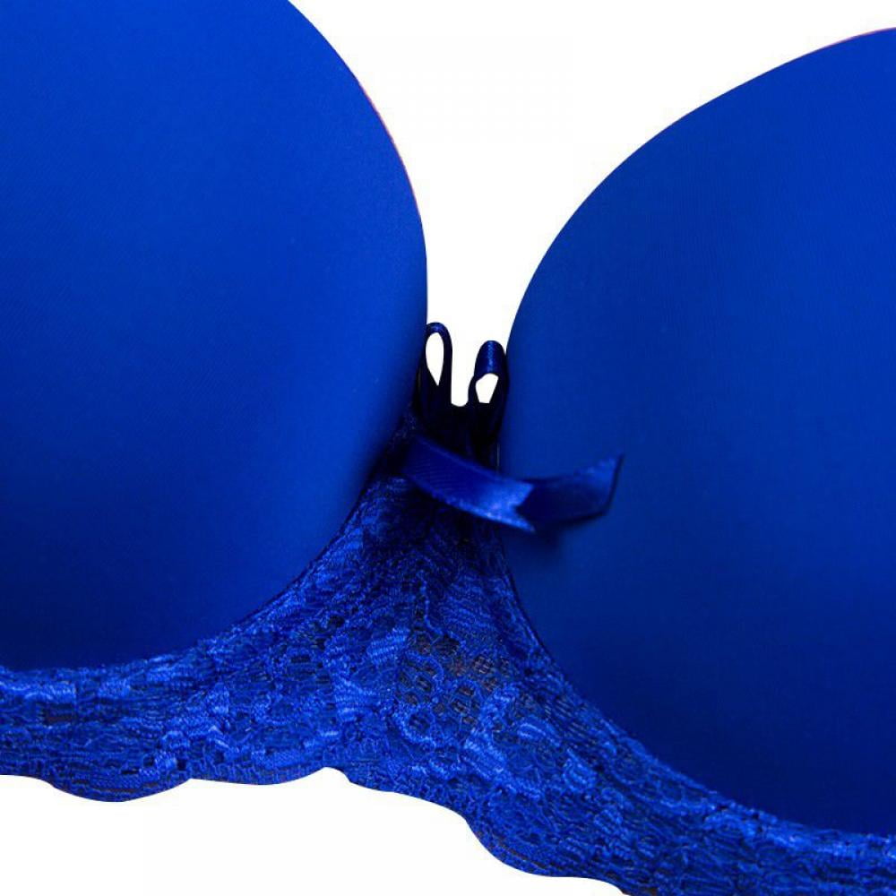 Women A/B Cup Super Boost Front Push-Up Bra Gel Support Padded Side Plunge  Bra