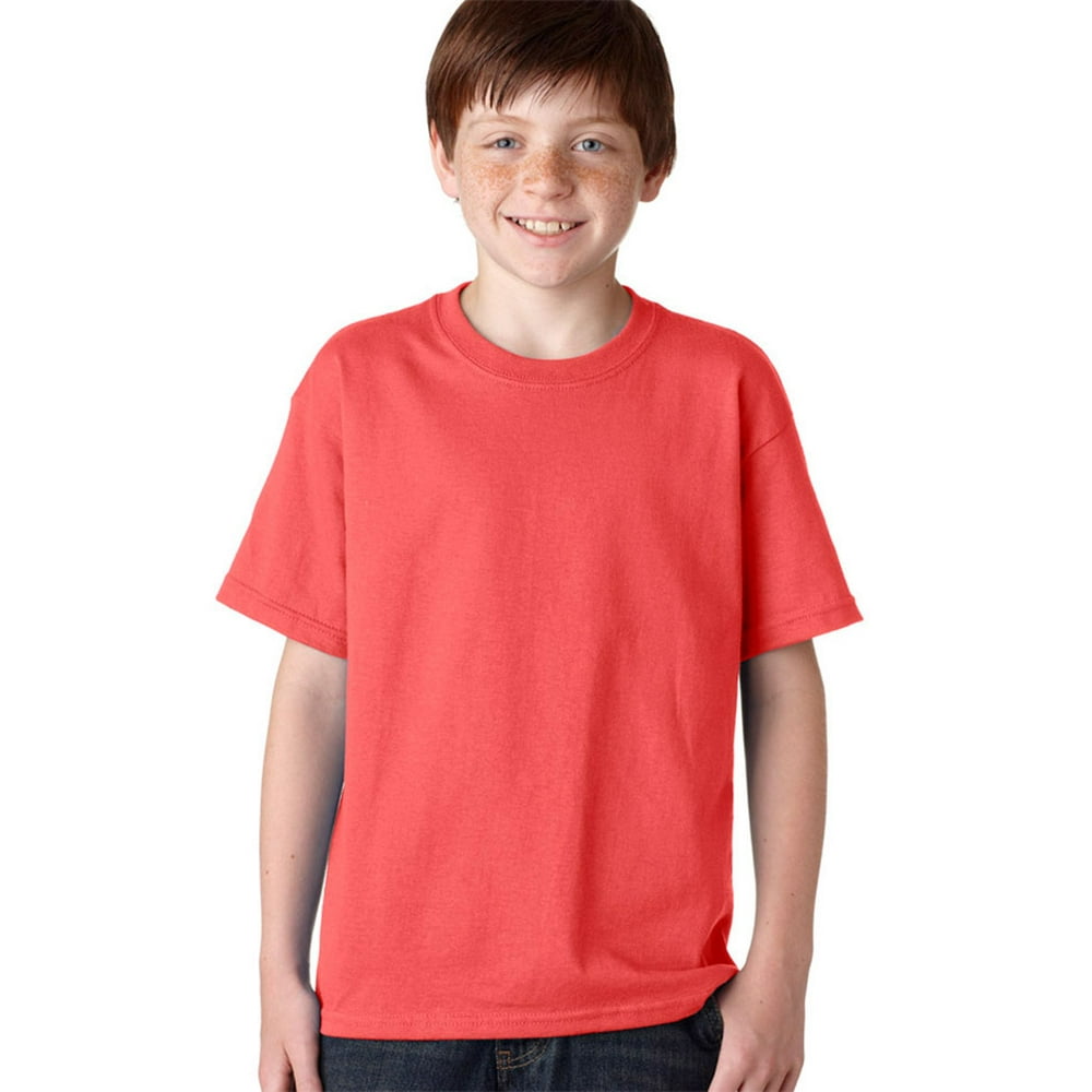 Gildan Gildan 5000B Youth Heavy Cotton TShirt Coral SilkLarge