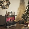 thumbnail image 2 of TURBRO Firelake 27-Inch Electric Fireplace Heater - Freestanding Fireplace with Mantel, No Assembly Required - 7 Adjustable Flame Effects, Overheating Protection, CSA Certified - 1400W, Gray Wash, 2 of 8
