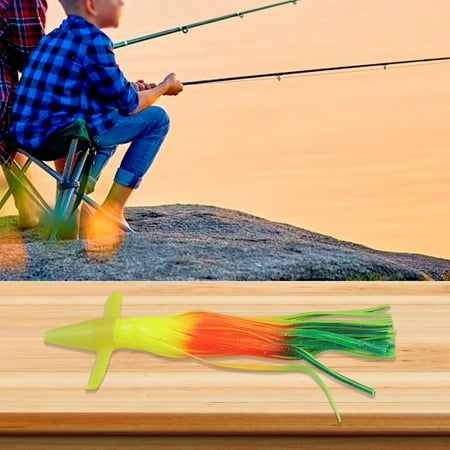 Octopus Biomimetic Bait Uv Squid Soft Bait Oil Boat Fishing Tow Bait Golden Spear Soft Sea Fishing Bird Teasers C3 18Cm Mingyiq Inc