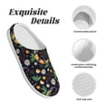 thumbnail image 5 of Kdxio Snake And Flower Women's Men's Slippers Plush Slip-On House Slipper for Winter Indoor Soft Cushion Non-slip Fluffy Slides Slippers-35/36, 5 of 7