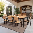thumbnail image 5 of Crestlive Products 83" Aluminum Patio Dining Table for 8, All-Weather Large Furniture, Brown, 5 of 9