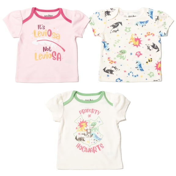 Harry Potter Infant Baby Girls 3 Pack T-Shirts Newborn to Infant