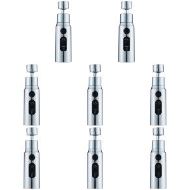 Extensor Grifo Giratorio 360 grados Aireador Antisalpicaduras (plateado)