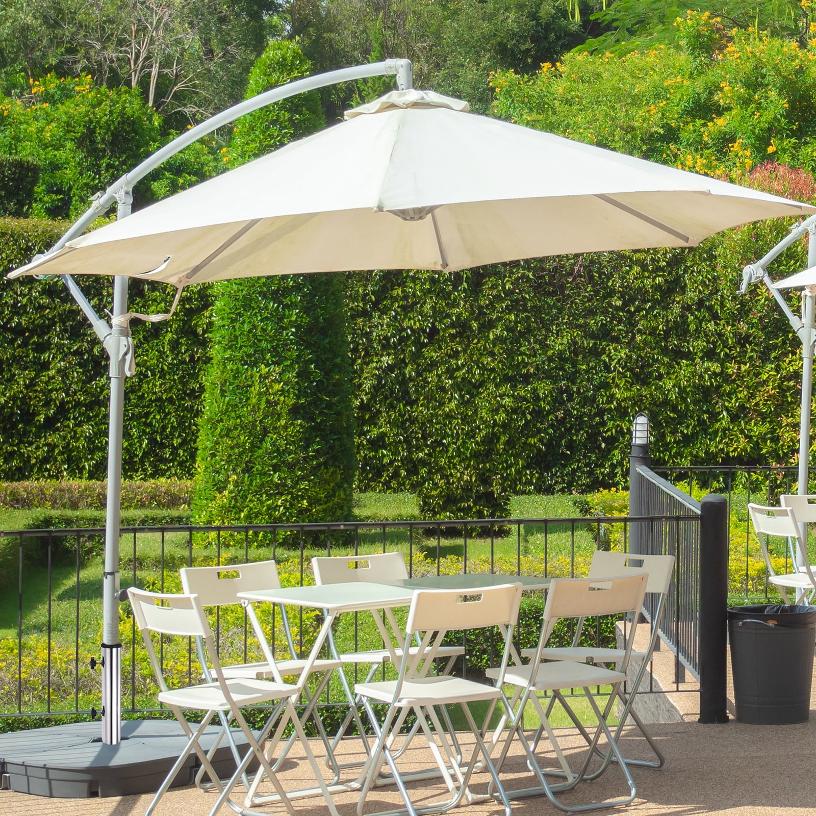 Uxcell Umbrella Stand Tube Stainless Steel Outdoor Umbrella Base Pole Mount Stand Set Table Umbrella Tube Bracket
