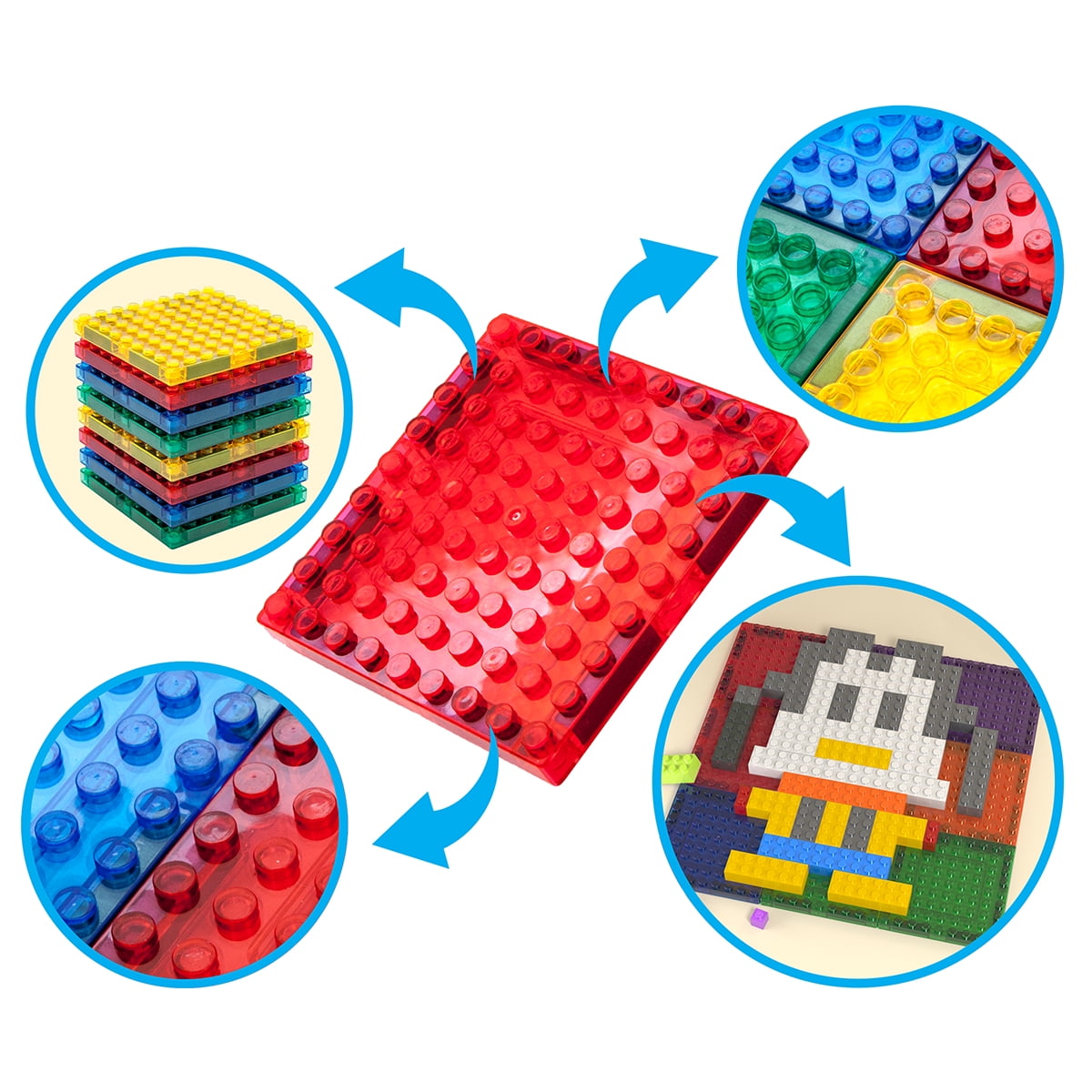 PicassoTiles 512 PCs Grand Playset Magnetic Tiles and Building Block Combo Creative Buildings & Figures Such as Bridges Hearts Unique Characters & More Educational STEM Toys Learning Activity Ages 3+