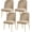 Camel, variant on Curved Back Chair Covers for Dining Room, Velvet Stretch Mid Century Modern Chair Slipcovers, Semi Circle Back Chair Seat Protector for Kitchen Living Room (4PCS, Camel)