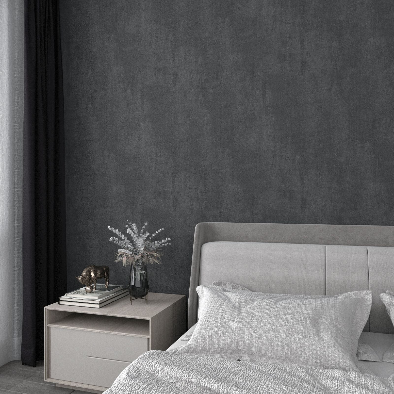 Yenhome Grey Concrete Contact Paper 17.7