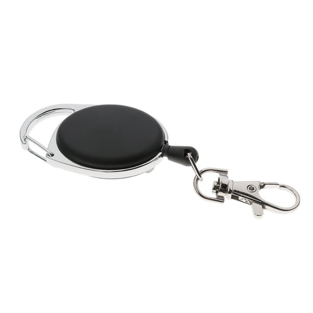 2pcs Retractable Lanyard Tag Key Card Holder Reel Belt Clip