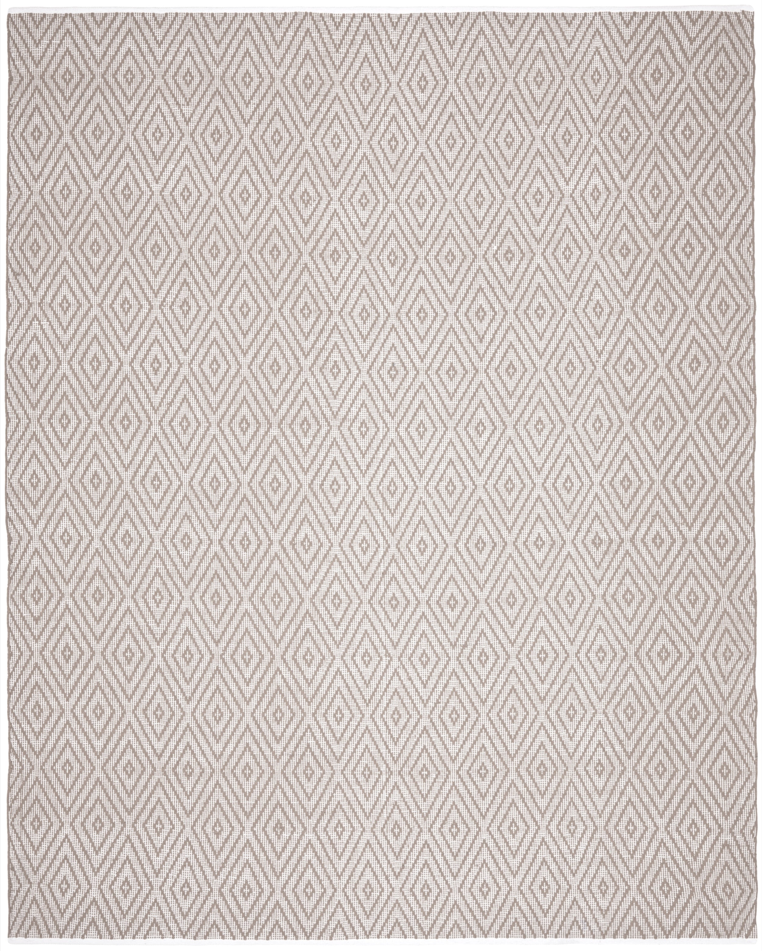 SAFAVIEH Montauk Kimberlyn Geometric Diamond Cotton Area Rug, Grey/Ivory, 10' x 14'