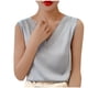 thumbnail image 2 of Puntoco Camisetas sin mangas ajustadas para mujer Camiseta sin mangas redonda con cuello en V sólido informal y de moda de verano para mujer, 2 of 4