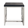 thumbnail image 2 of Bowery Hill Table d'Appoint Carrée, Chrome et Noir (Ensemble de 1), 2 of 5