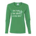 thumbnail image 2 of Wild Bobby The Way, The Truth & The Life Inspirational/Christian Women Graphic Long Sleeve Tee, Kelly, Medium, 2 of 5