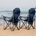 thumbnail image 7 of LAUSAINT HOME Camping Chair with Zipper Cooler Bag, Cup Holder & Side Pocket(Blue and Grey), 7 of 7