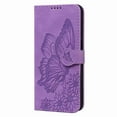 thumbnail image 2 of Dteck Galaxy A32 5G Wallet Case, [Butterfly & Flower Embossed] PU Leather Wallet Case Flip Protective Phone Cover with Card Slots and Kickstand for Samsung Galaxy A32 5G, Purple, 2 of 5