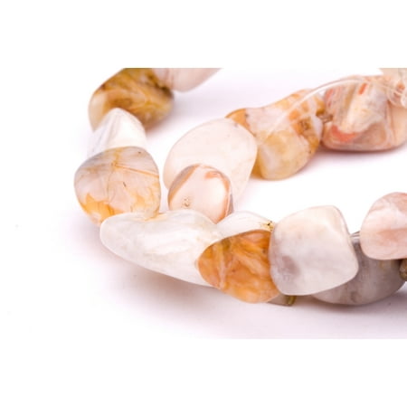 Crazy Agate Beads - Natural Form Nugget Crazy Lace Agate Beads Semi Precious Gemstones Size: 15x10mm Crystal Energy Stone Healing Power for Jewelry Making