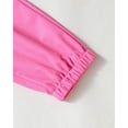 thumbnail image 7 of Little Girls Clothes Girls Pants Kids 3-Pack Joggers Girls Cargo Casual Elastic Waist Pants for Girls 4T 5T Size 6 7 8 Black Pink, 7 of 7