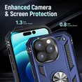thumbnail image 4 of Entronix Protective Case for iPhone 14, Kickstand Ring Holder Armor Style Cover, Navy, 4 of 5
