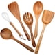 thumbnail image 1 of Natural Teak Kitchen Utensil Set - Comfort Grip Cooking Spoon, Wooden Spoon For Cooking - Wooden Utensil Set For Cooking, Teak Non-Stick Kitchen Cookware Buy 2 Save 10%, 1 of 4