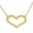 Yellow, variant on 925 Sterling Silver Open Love Heart Polished Classic Pendant Necklace