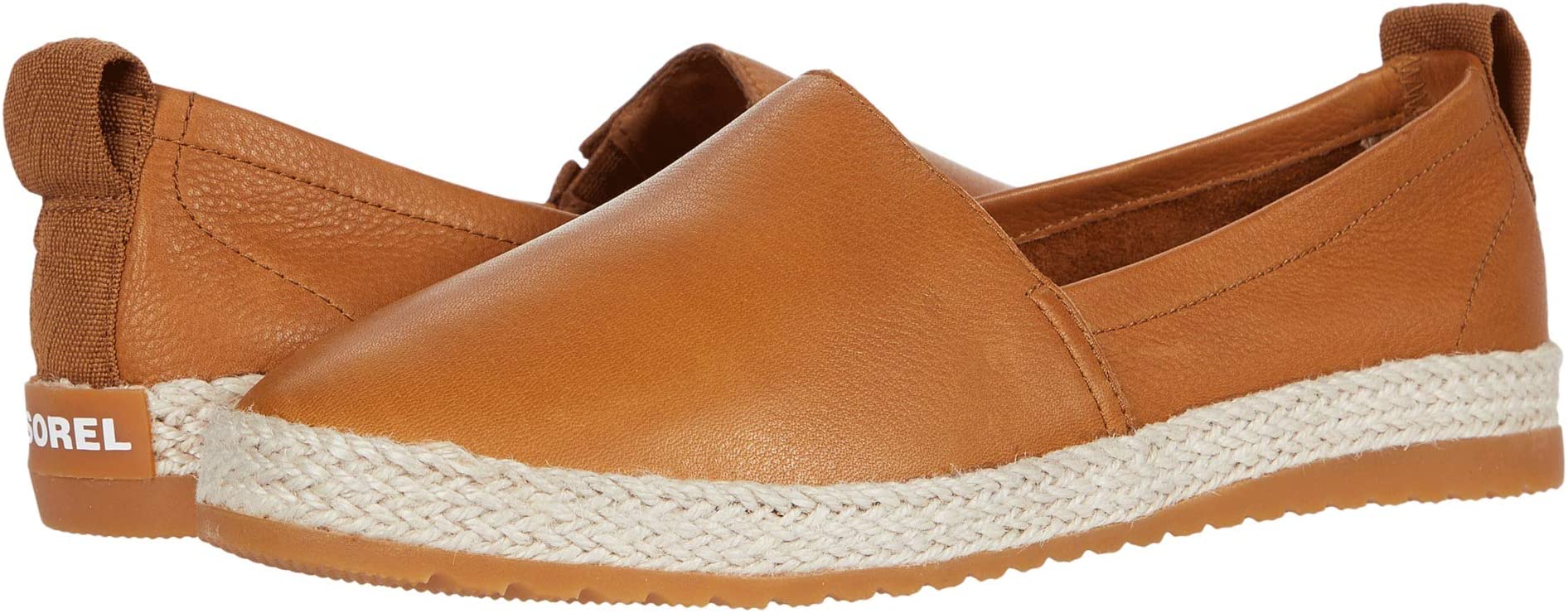 sorel camel brown ella loafer