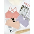thumbnail image 2 of Livona Racerback Training Bra for Girls- 3 Pack Seamless Sports Bra, Padded Everyday Bra Bralette,Crop Cami Tank Top (6-14), 2 of 6