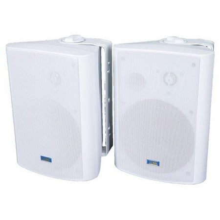 125 watt Professional Indoor-Outdoor Patio Pair Speakers - White