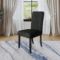thumbnail image 6 of Home Design Guymon Dining Chair (Set of 2), Black/Black, Cushioned seat, Slat-back design, Comfortable seating, Sturdy frame, Modern style, Durable construction, 6 of 10