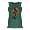 thumbnail image 4 of ZCFZJW Men's Bodybuilding Tank Top Casual Summer Tropical Palm Tree Print Workout Muscle Tank Sleeveless Graphic Gym Tees Shirts Green XXXXL, 4 of 5