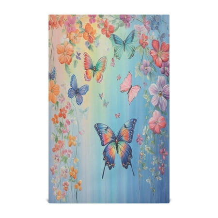 

Kitchen Towel 28x18 Inches x6，Plate Towel Decorative Towel Napkin Tea Towel Tea Towels For Kitchen Dish Cloths & Dish Towels Pretty Light Blue Butterfly