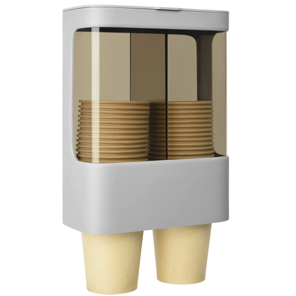 Lishuaiier 1PCS Water Cooler Cup Dispenser, Wall Mounted Cup Holder, 46oz Small Cup, Double