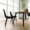 thumbnail image 4 of Homy Casa Modern Rectangular 5-Piece Dining Set for Dining Room, Faux Wood Table with 4 Upholstered Chairs, 4 of 11