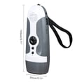 thumbnail image 3 of Linterna de carga manual con 3 luces LED, radio FM y alarma para viajes, acampadas y desastres mineros., 3 of 13