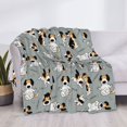 thumbnail image 3 of Honeii Funny Beagle Active Dog print throw blanket, crafted from cozy cotton flannel, offers versatile home decor as a bedding suitable for all seasons.-50"x40", 3 of 6