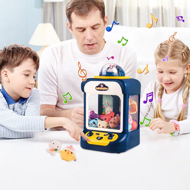 Children's Claw Machine, Candy Capsule Game, Remote Control, USB Charging, Automatic Coin Insertion, Grippers, Lights Sounds, Kids Toy