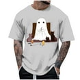 thumbnail image 1 of Blusas y camisas de manga corta y cuello redondo para hombre. Blusas/camisetas de manga corta con cuello redondo y estampado de Halloween para hombre. Blusa para hombre., 1 of 4