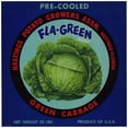 thumbnail image 3 of Anonymous 15x15 Black Modern Framed Museum Art Print Titled - Fla-Green Brand Green Cabbage Label (1930-1950), 3 of 5