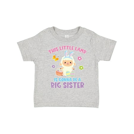 

Inktastic Easter This Little Lamb is Gonna Be a Big Sister Gift Toddler Toddler Girl T-Shirt