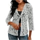 thumbnail image 3 of TaTaai Womens Lightweight Open Front Blouse Long Sleeve Loose Fit Summer Cardigan Mesh Cover Up Casual Beachwear Gift, 3 of 8