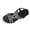 Black, variant on Women Rhinestone Sandals T-Strap Buckle Bohemian Pearl Crystal Flat Sandals Women's Fashion Casual Summer Style Solid Color Ethnic Style Bohemian Style Elastic Back Foot Roman Rhinestone Sandals