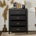 Chateau Lyon Annabelle Four Drawer Solid Wood Black Dresser