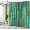 thumbnail image 4 of Ambesonne Rustic Shower Curtain, Barn House Door Print Farm, 69"Wx70"L, Fern Green, 4 of 4