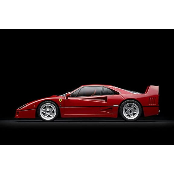 Iconic Arts Laminated 36x24 Poster: Ferrari F40 Red