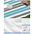 thumbnail image 6 of Grey Aqua Stripes,Beach Towels Oversized Super Absorbent,Abstract Contemporary Minimalist Geometric Lightweight Bath Towel Quick Dry Sets For Bathroom/Pool/Rv Camping/Beach Play/Gym Room 35"x70", 6 of 8