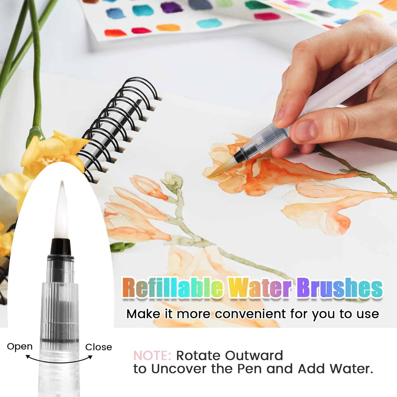 ASOVNXF 100 Colors Watercolor Paint Set with Carrying Case photo 6