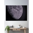 thumbnail image 2 of The Moon In The Night Sky Poster Wall Art, Modern Wall Decor, 24x36 UNFRAMED, 2 of 3