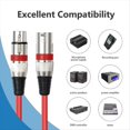thumbnail image 4 of Cable XLR de 6 Piezas de 1 M para Luces de Escenario, 3 Pines, Macho A Hembra, para Cabezal Móvil, , Luz PAR, Micrófono, Mezclador., 4 of 6