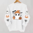 thumbnail image 6 of XSMGTUI Halloween Women's Sweatshirt Crew Neck Ghost Fall Pumpkin Long Sleeve Casual Witch Oversized Pullover Soft Comfortable Cute Vintage Graphic Top, 6 of 8