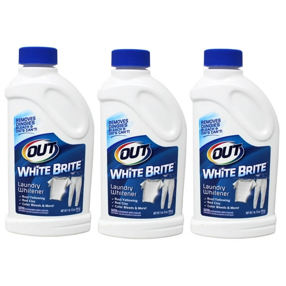 OUT White Brite Laundry Whitener Powder, 1 lb 12 oz, 3 Bottles