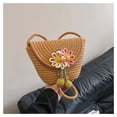 thumbnail image 3 of Nvzi Bolso de hombro tejido, bolso de mano tejido y bolso de cosméticos, bolso de mano tejido elegante para playa de verano, 9,44 x 2,75 x 6,29 pulgadas, beige, 3 of 4
